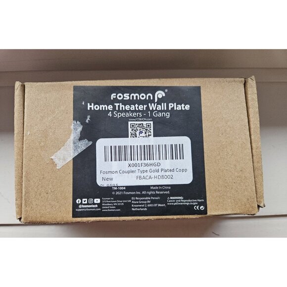 Fosmon (Quad Speaker) Home Theater Wall Plate - Gold Plated Copper Banana Bindin - Picture 8 of 8